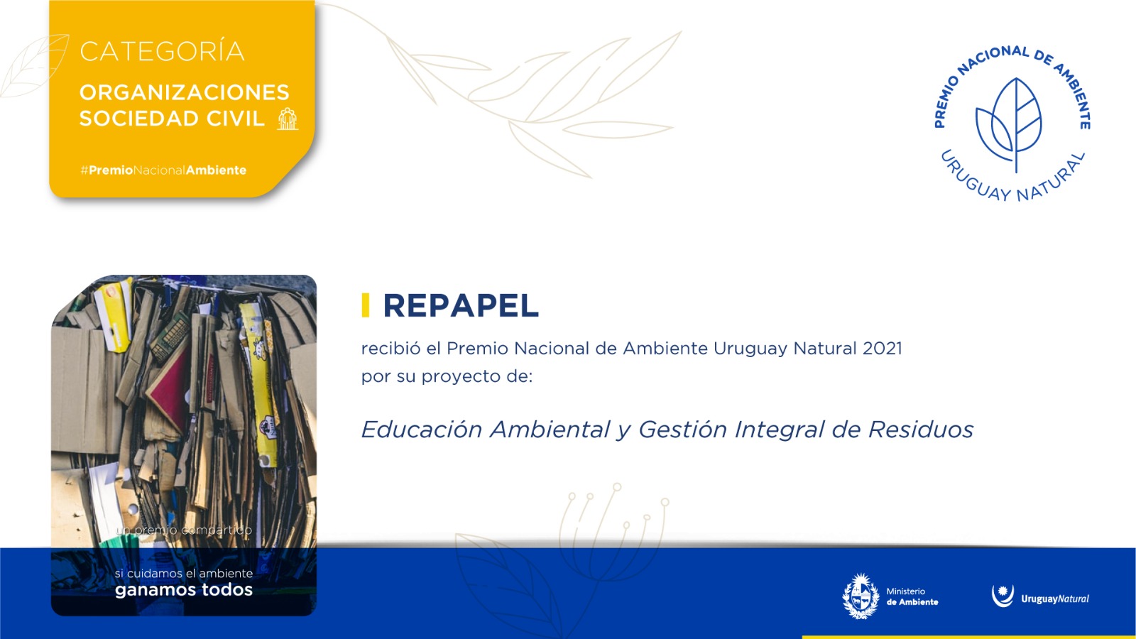 REPAPEL: Premio Nacional de Ambiente 2021